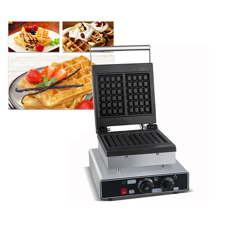 Waffle Iron Belgian - Mesin Wafel Persegi Pembuat Wafel Anti