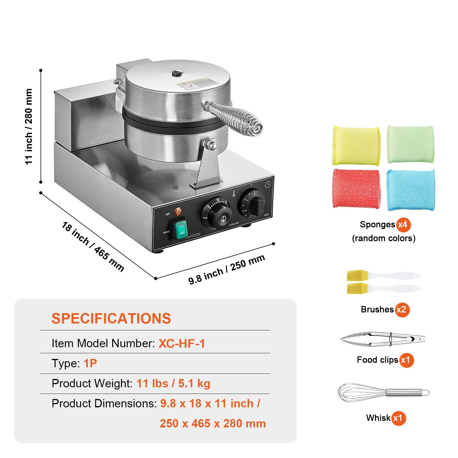 Waffle Iron Belgian - Pembuat Waffle Komersial, Mesin Pembuat Waffle