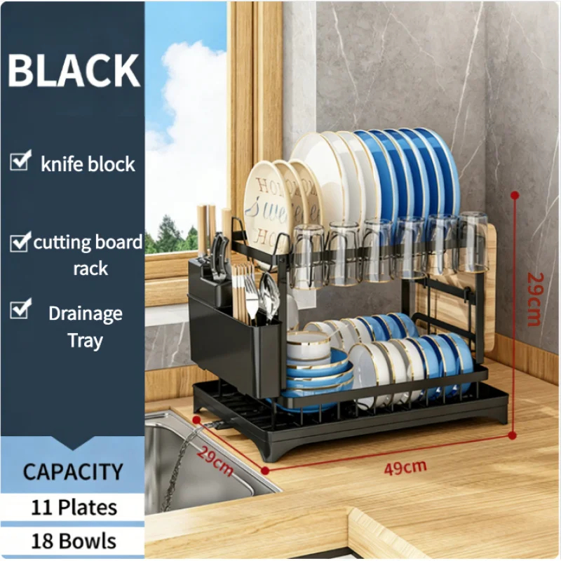 Rak Pengering Piring 2 Tingkat - Kitchen Appliances Storage ulasan dan harga