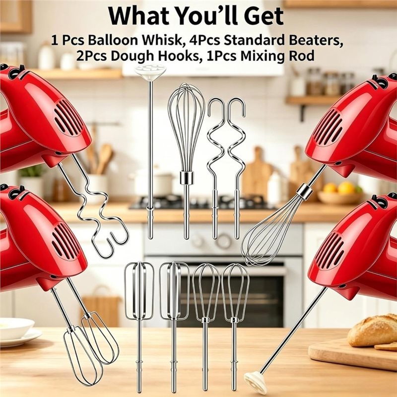 A92G HOT-Dough Hooks Whisk Ble - Kitchenaid Mixer Hand Mixer ulasan dan harga