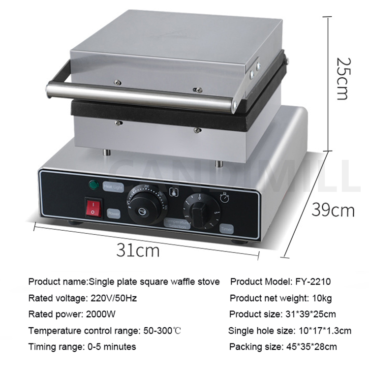 Mesin Wafel Persegi Pembuat Wa - Waffle Iron Belgian ulasan dan harga