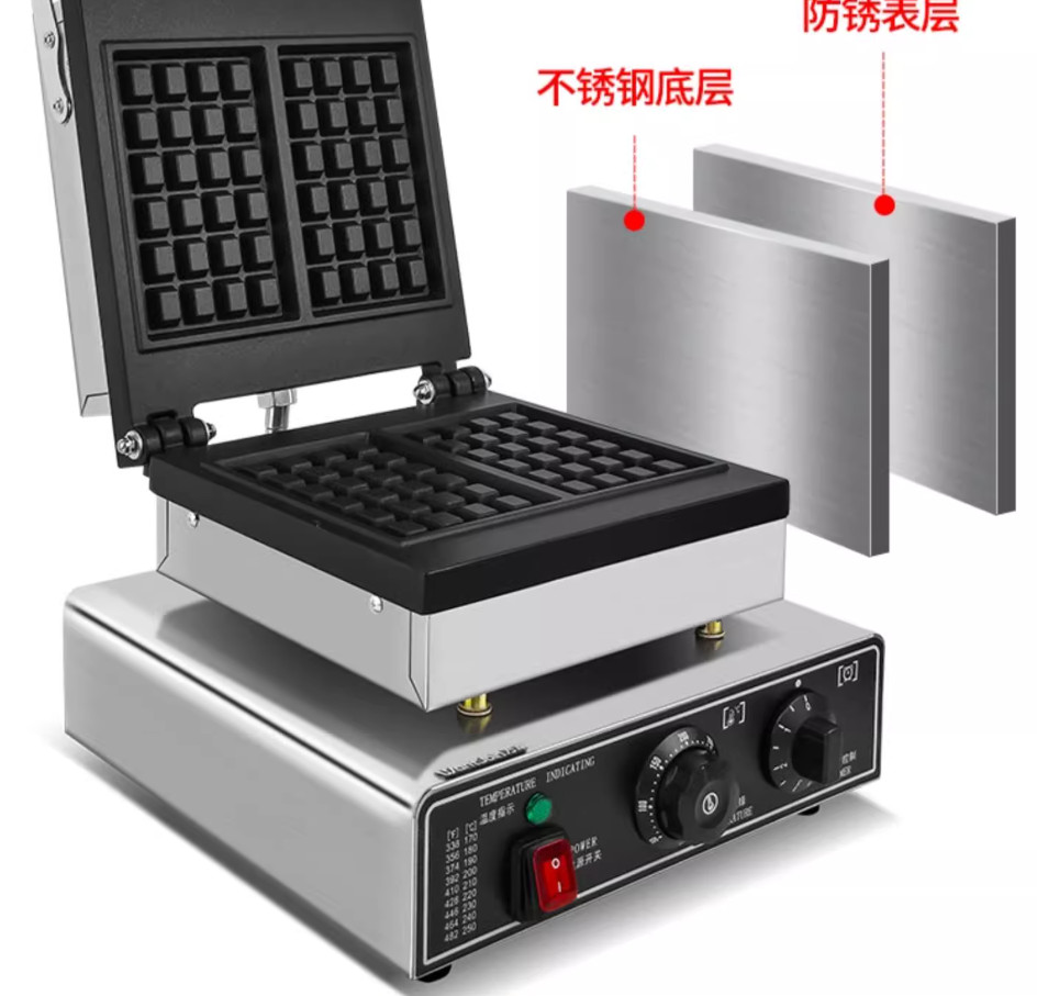 Pembuat Wafel Belgia Komersial - Waffle Iron Belgian ulasan dan harga
